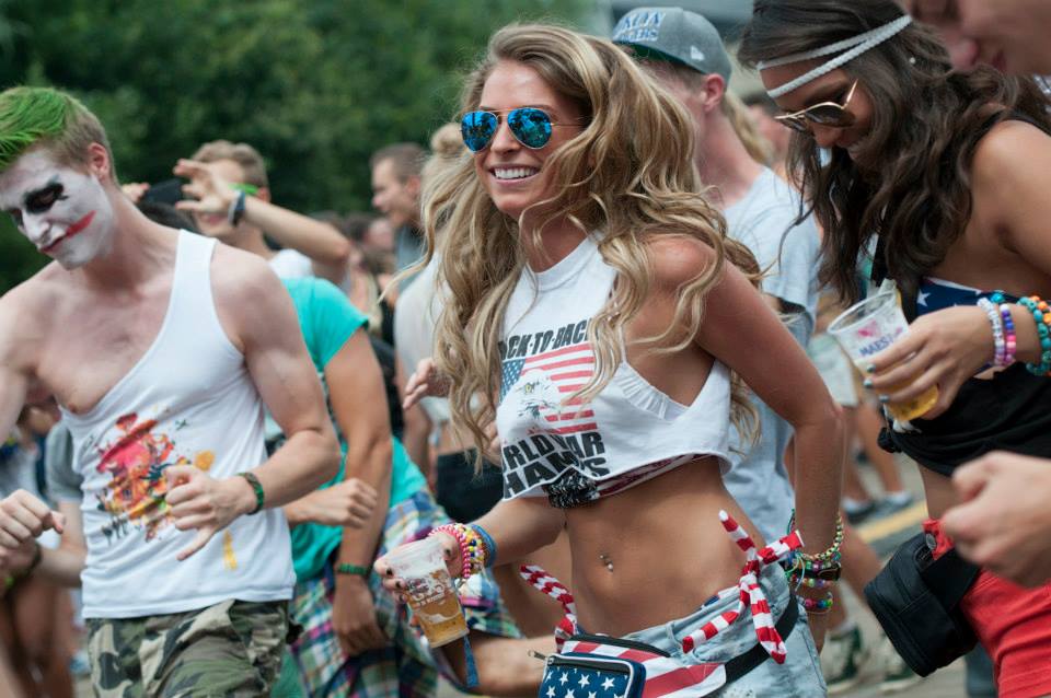USA Girl rocking her country pride at Tomorrowland 2013.