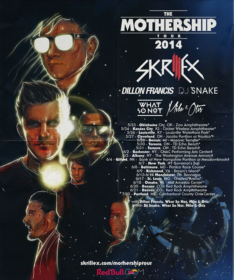 Skrillex Mothership Tour 2014