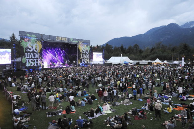 Squamish Music Festival, held annually in early August, in Squamish, BC