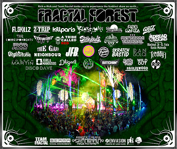 fractal forest lineup 2014 shambhala music festival