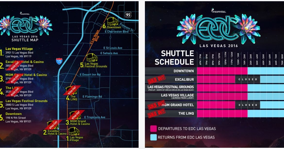 EDC 2016 Shuttle Schedule