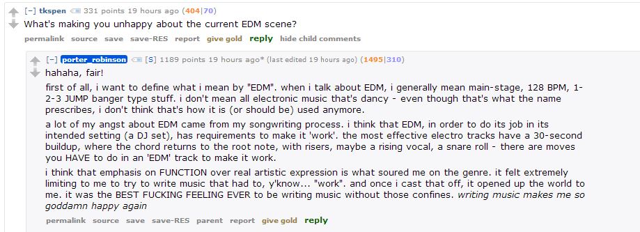 Porter Robinson Reddit AMA