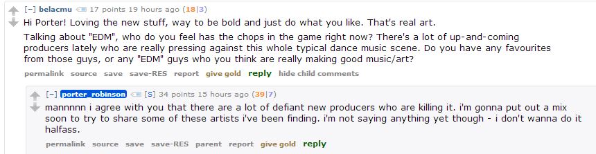 Porter Robinson Reddit AMA