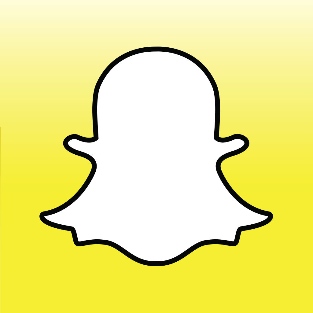 The notorious white ghost logo for snapchat
