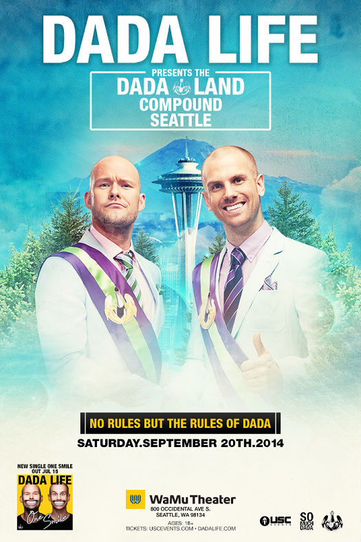 Flier for Dada Life's Dada Land Compound in Seattle