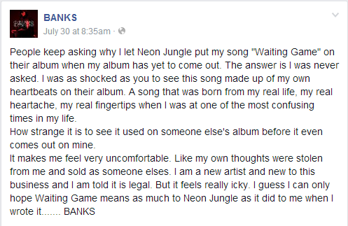 banks neon jungle waiting game cover