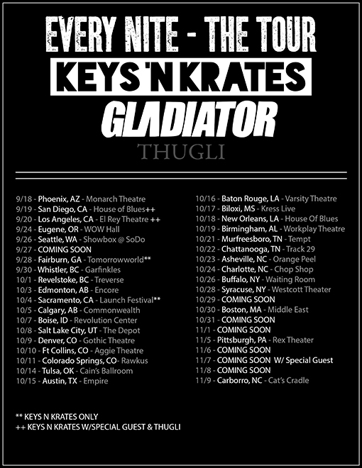 Keys N Krates Every Nite tour info