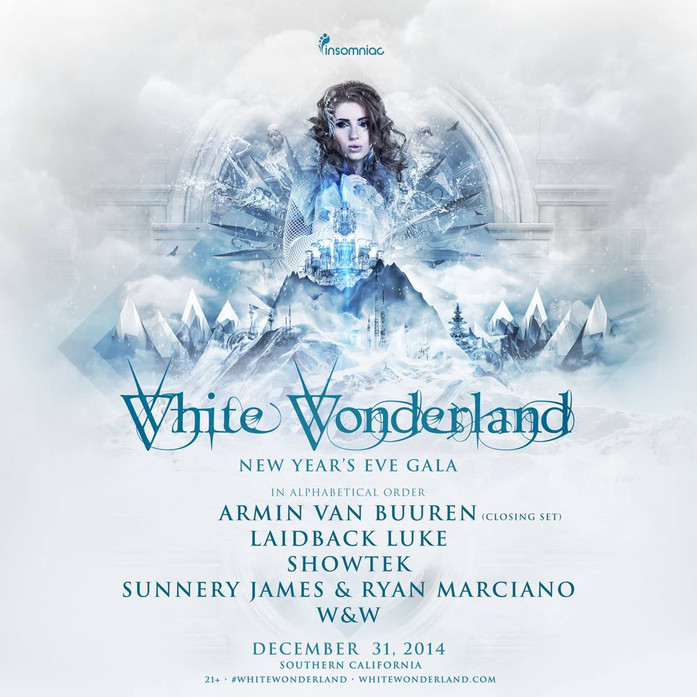 Insomniac's 2015 White Wonderland Event Flier
