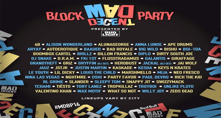 mad decent block party lineup 2016