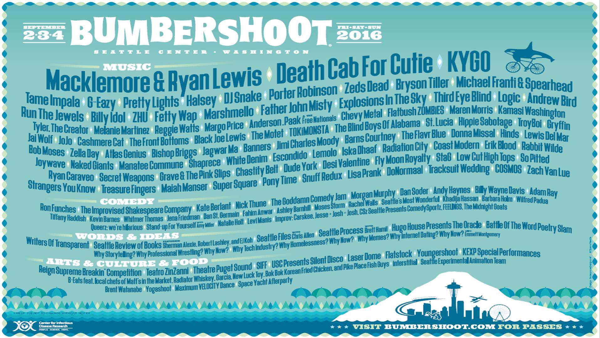 bumbershoot 2016 lineup doubles down on dance music