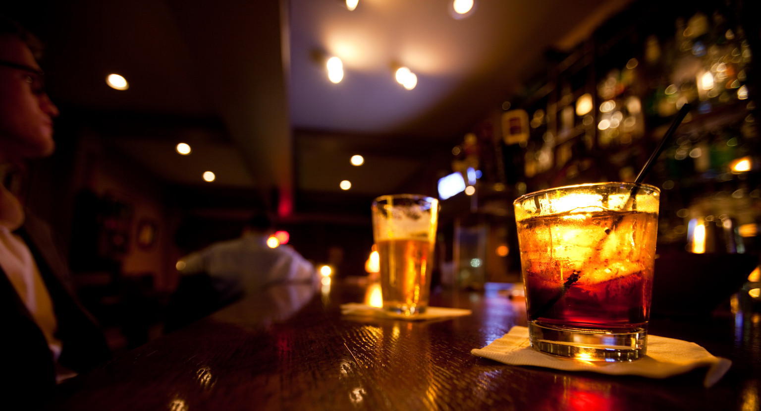 Drink on a bar