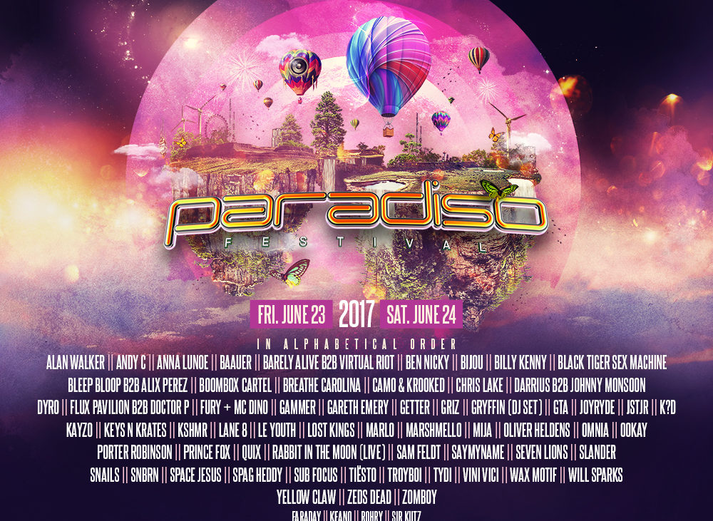 Paradiso 2017 Lineup