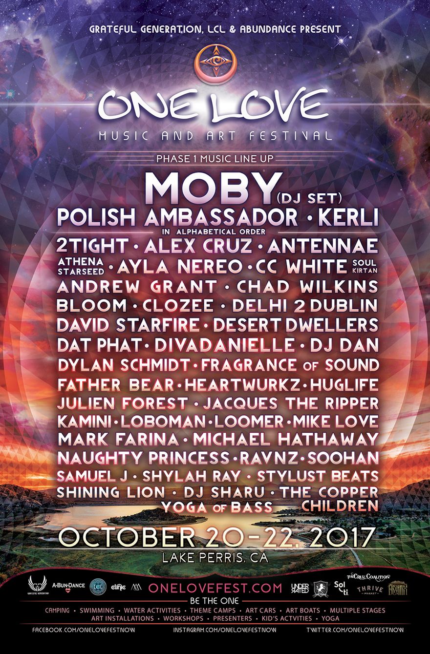 one love festival lineup