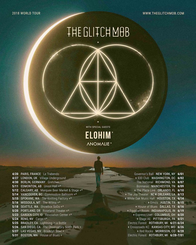 The Glitch Mob 2018 World Tour Schedule Poster