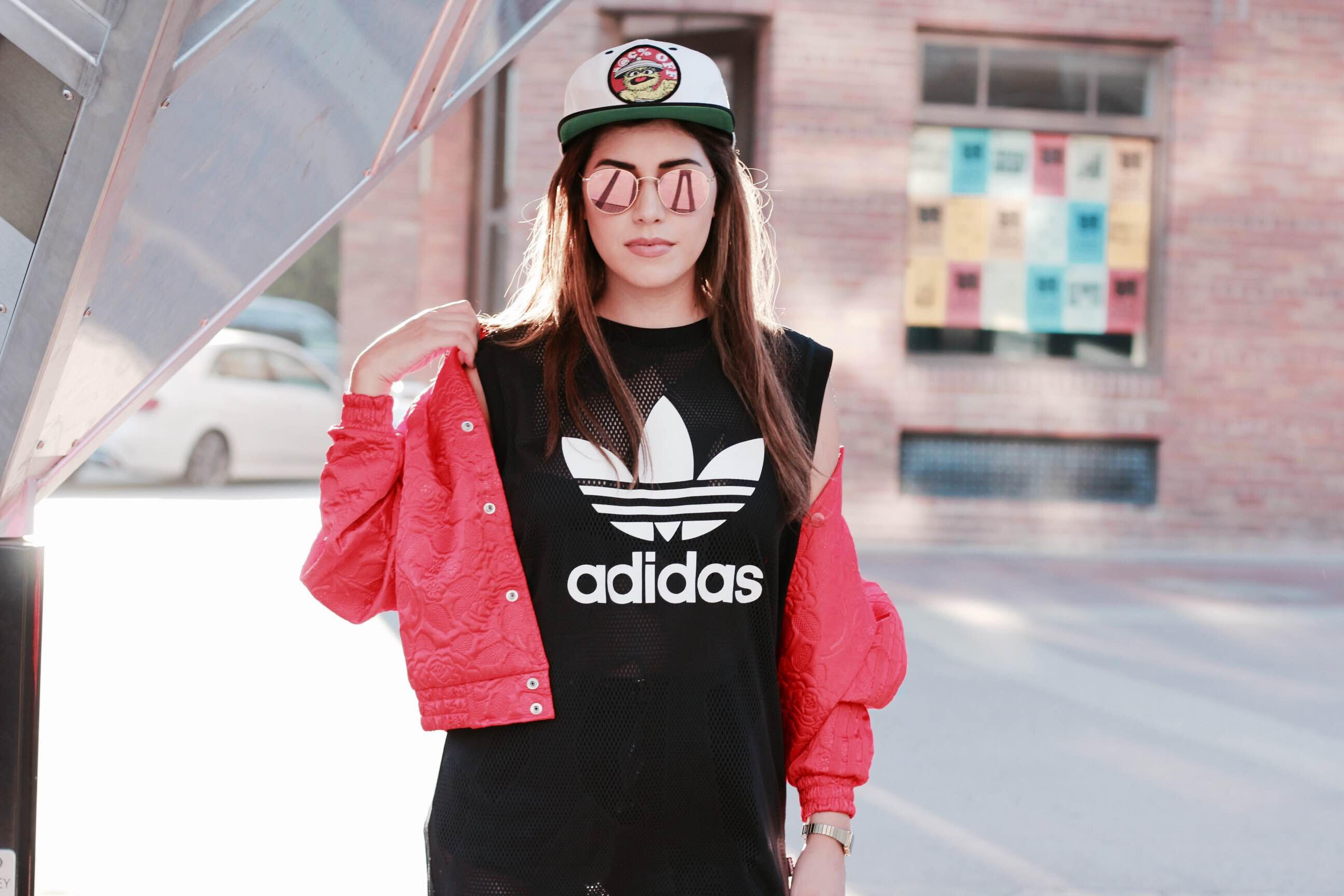 Mexico's DJ Jessica Audiffred in adidas shirt and pink jacket
