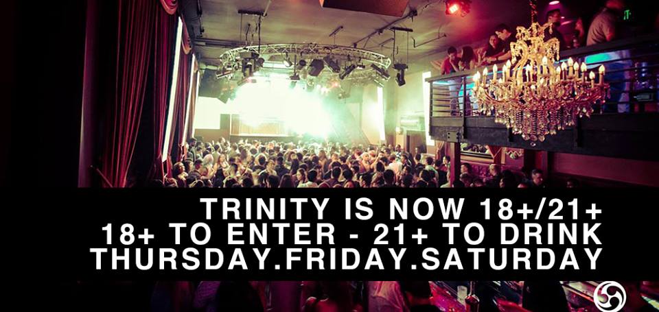 Trinity Nightclub in Seattle now opens for 18-20 year olds every night
