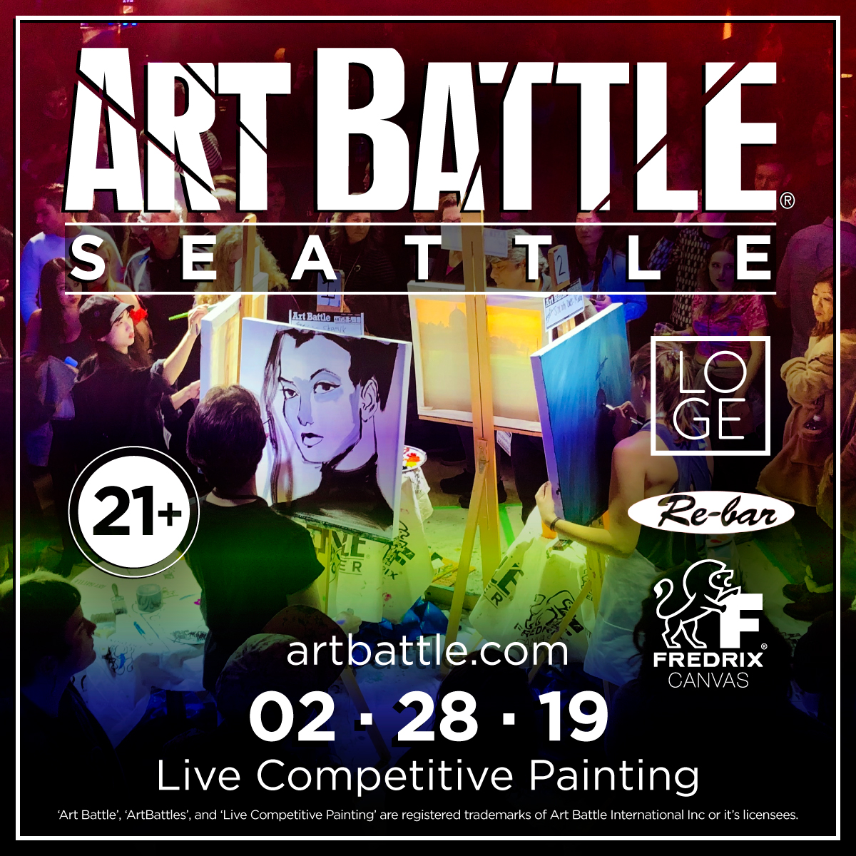 Art Battle Re Bar Event Poster