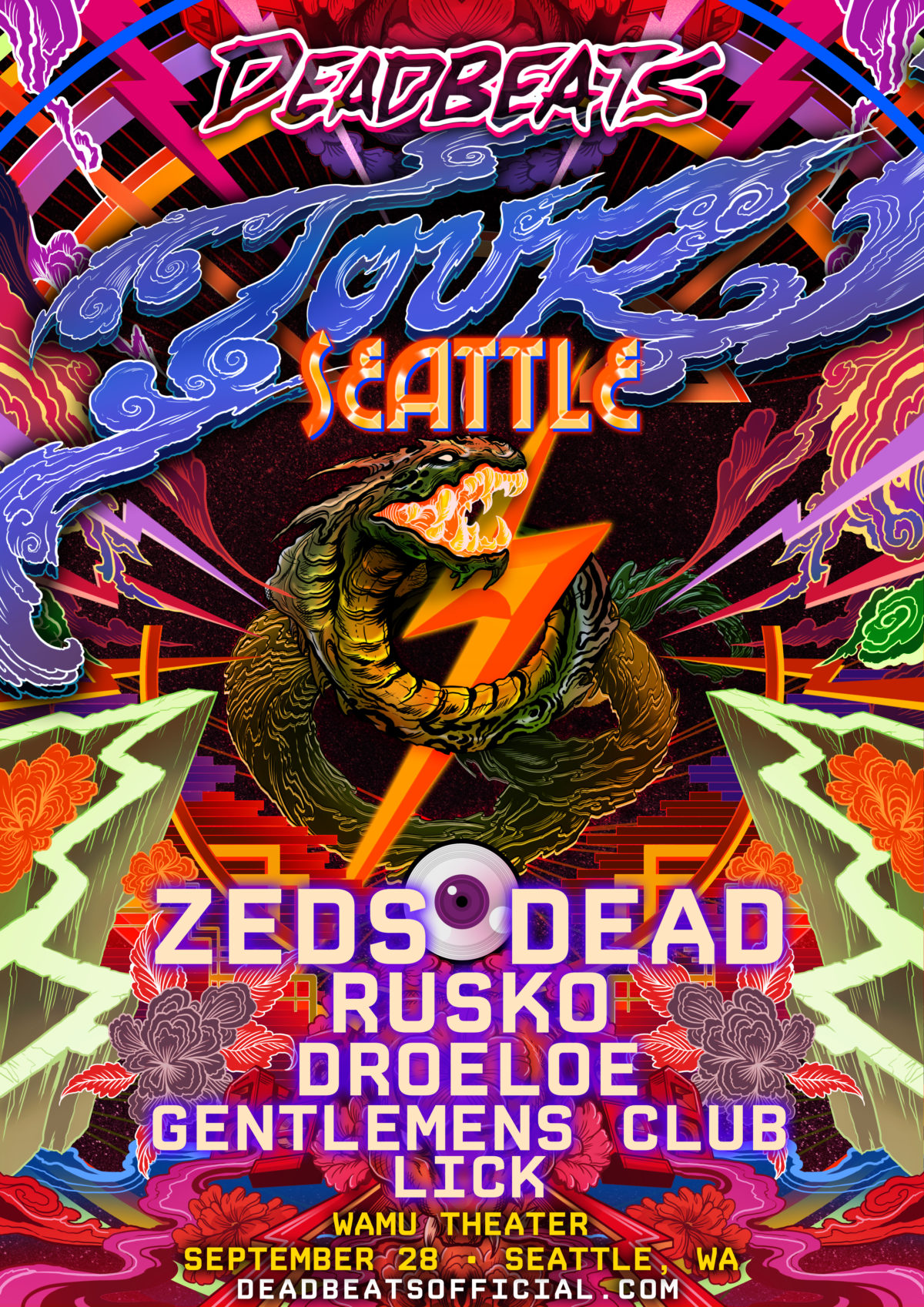 deadbeats tour seattle 2019 poster