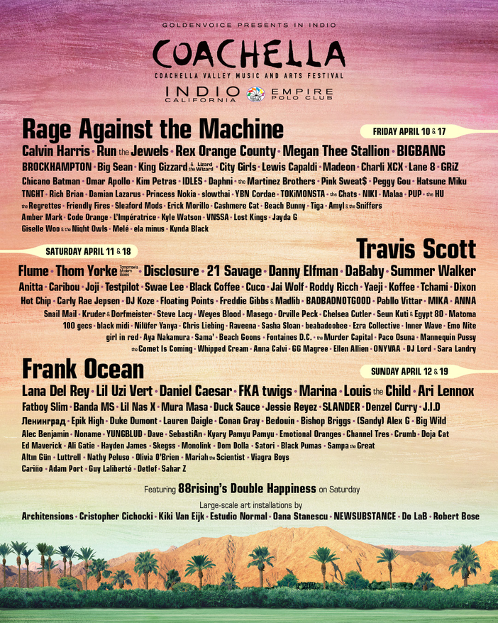 Coachella 2020 lineup
