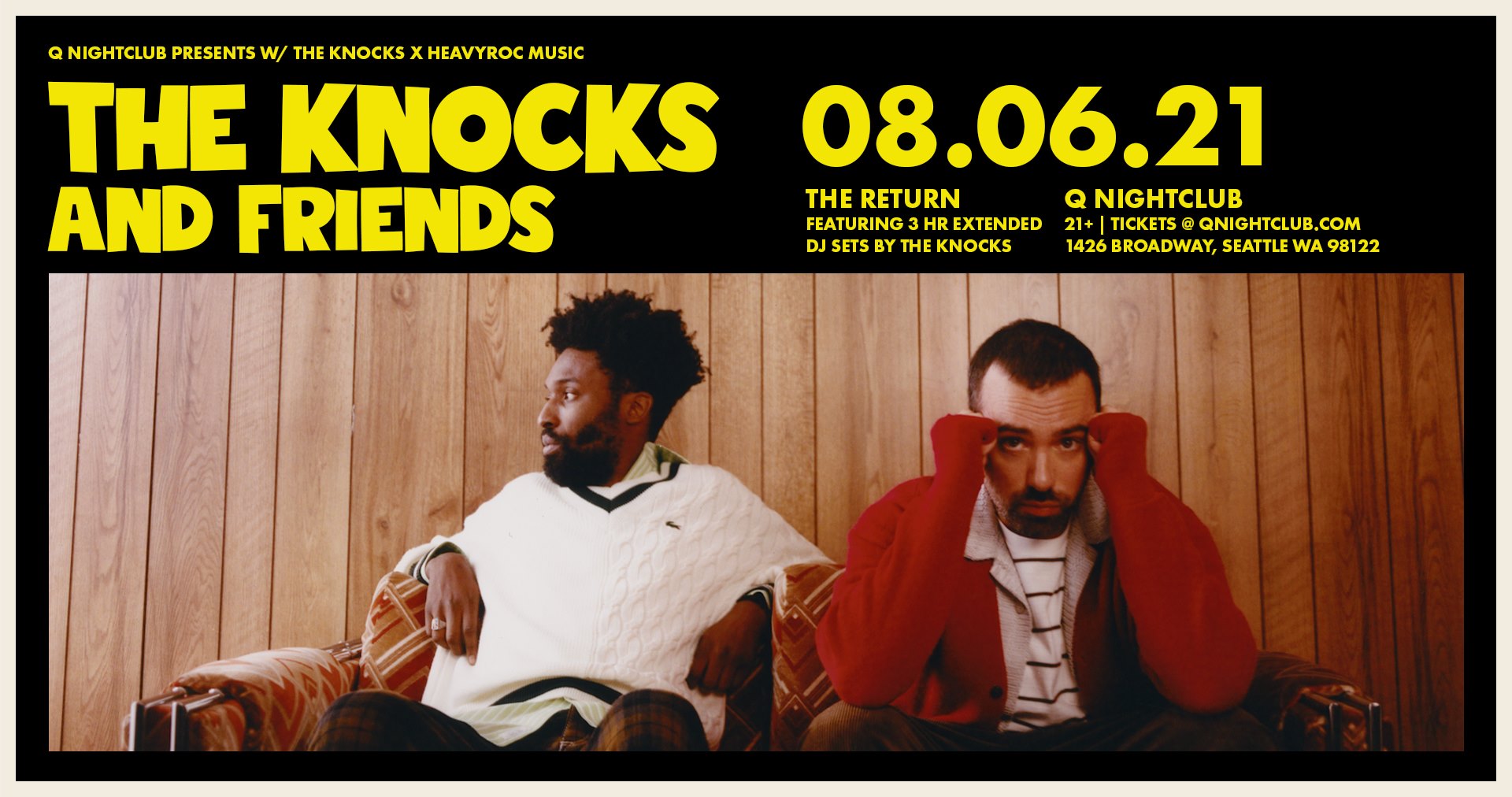 the knocks and friends q nightclub flyer