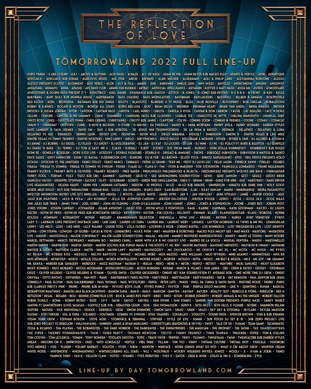 Tomorrowland 2022 Lineup