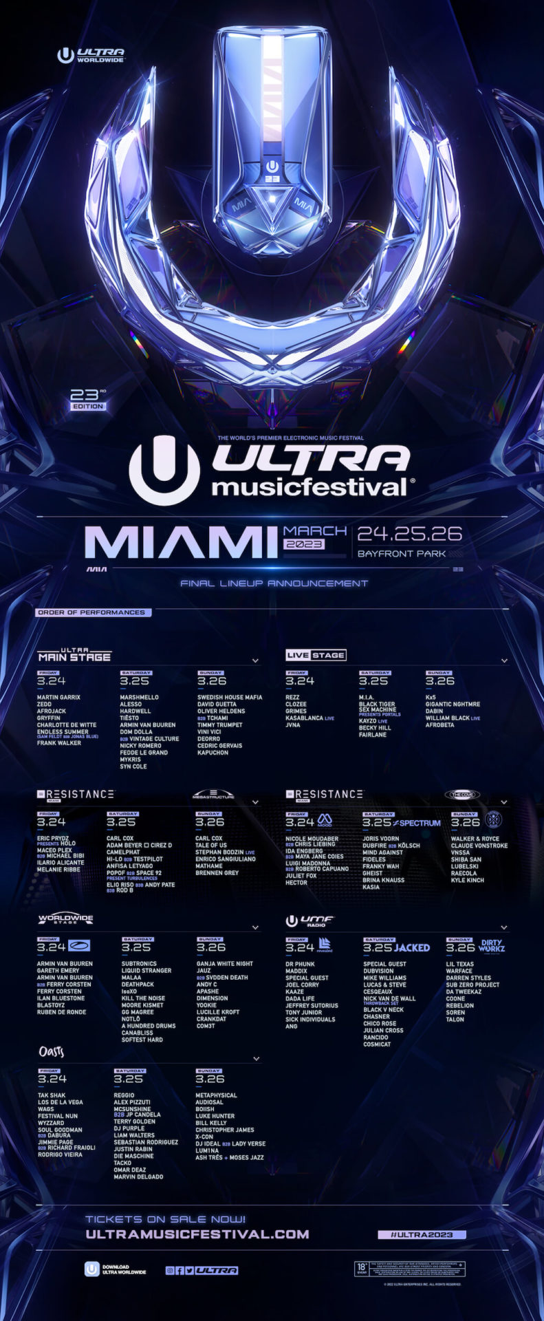 UMF 2023 Stage Lineup