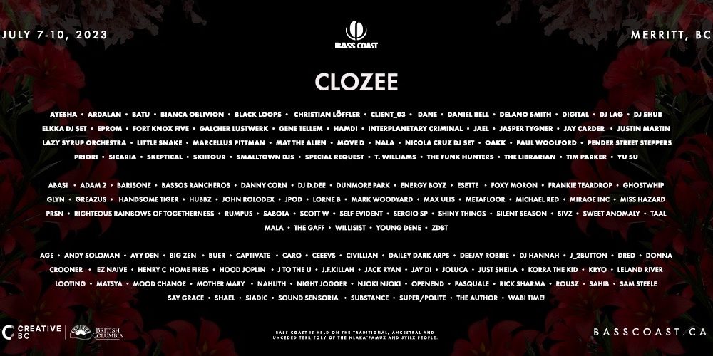 Bass Coast full lineup