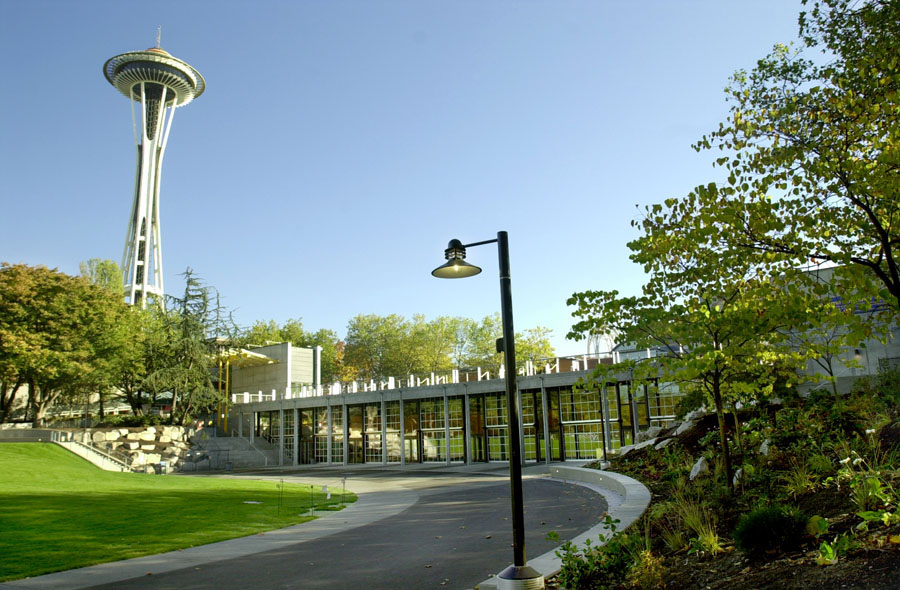 Fisher Pavilion with Space Needle 