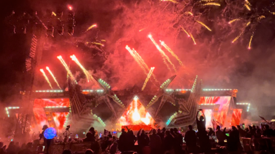 Fireworks during the finale at main stage Lost Lands 2023