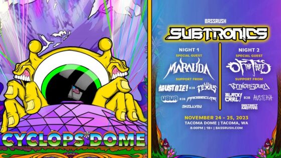 Subtronics Cyclops Dome 2023 flyer with supporting artists