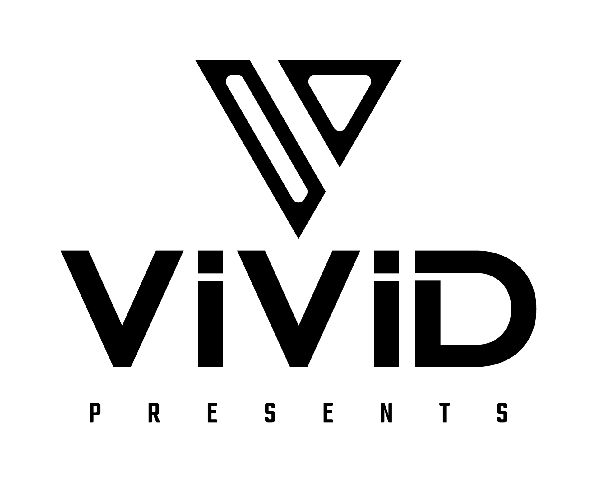 Logo, Vivid, Stacked Black