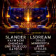 Moonlight Masquerade New Years Eve poster with lineup including Slander and LSDream as Headliners