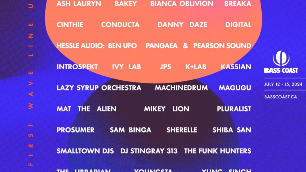 The lineup for Bass Coast 2024