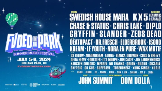 Lineup and dates for Fvded 2024