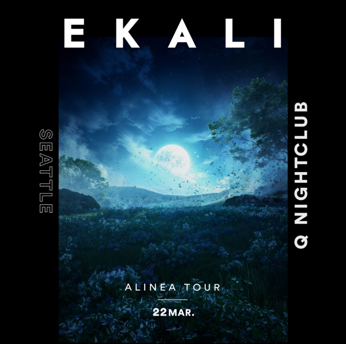 Poster for Ekali's show at Q Nightclub