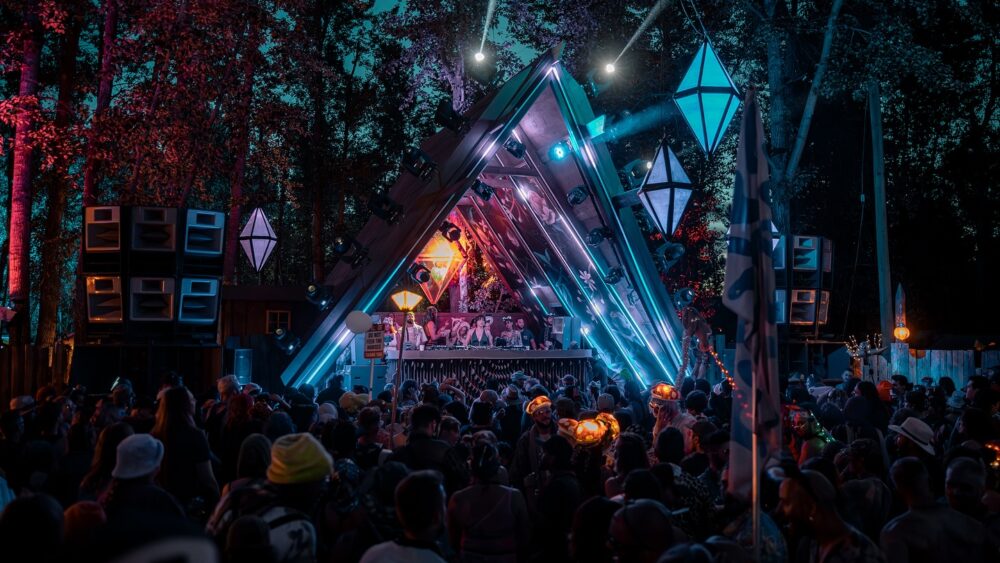 The Cabin Stage at night during Bass Coast 2025
