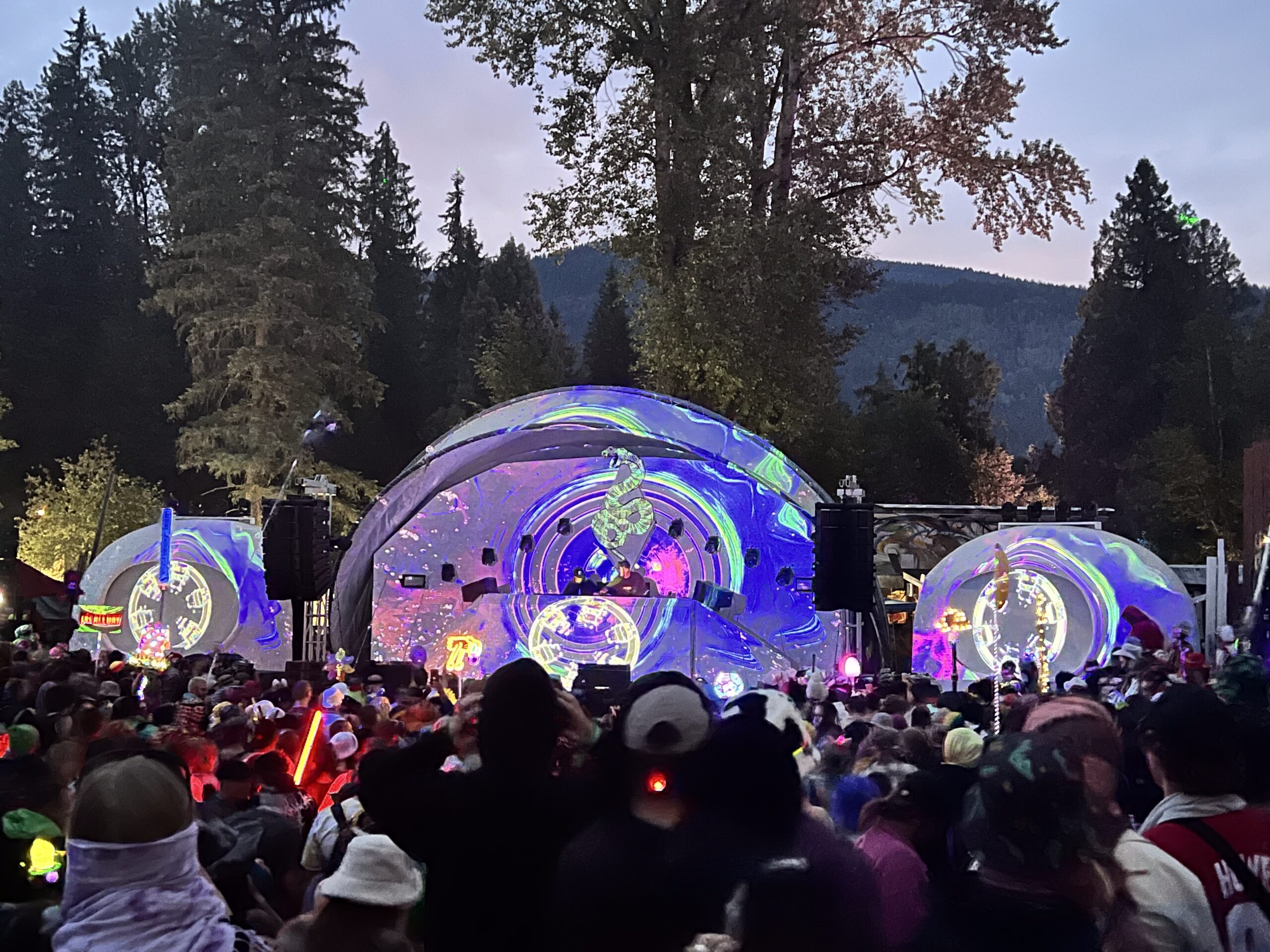 Skream and friends at the AMP stage Shambhala 2025