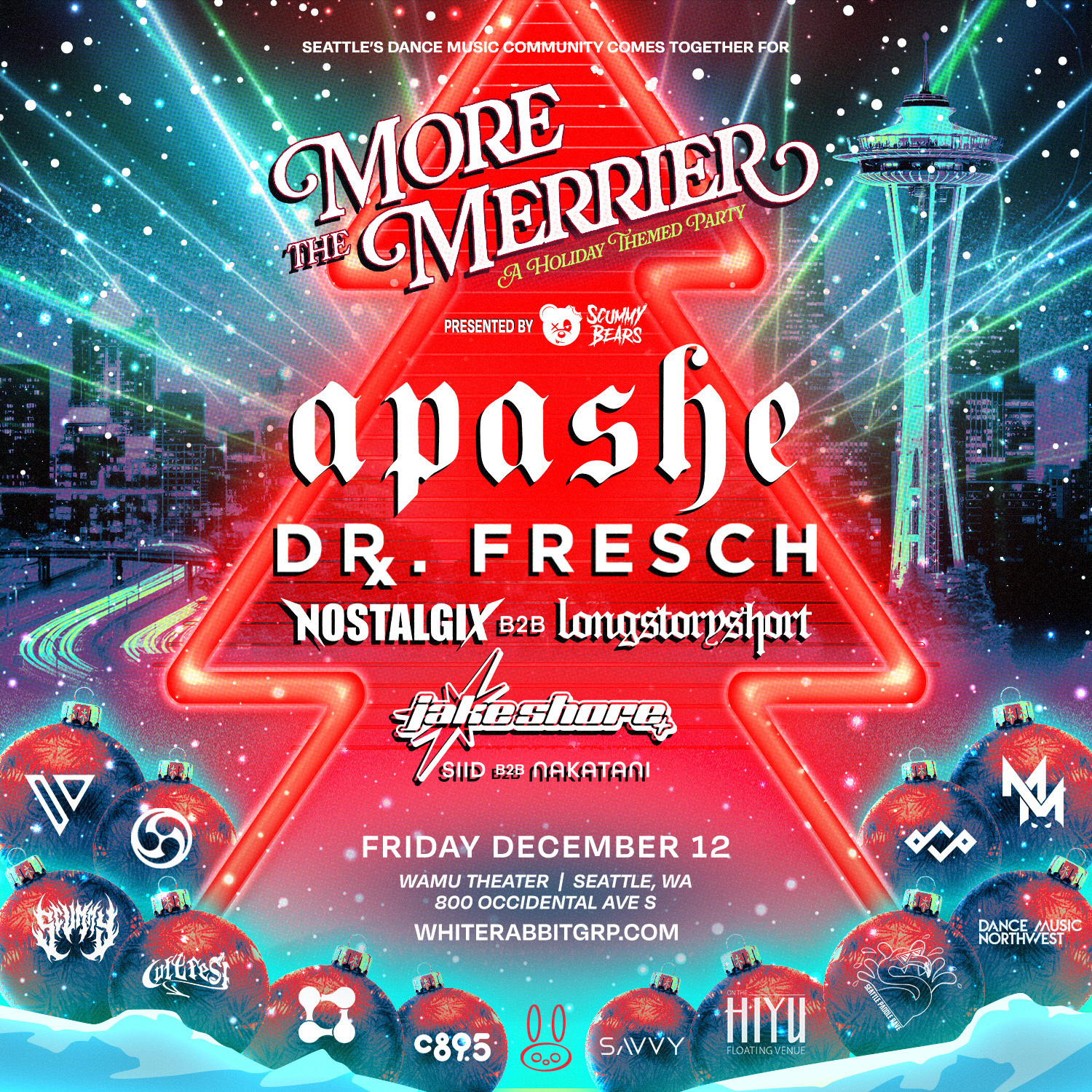 More The Merrier on December 12th 2025 with Apashe and Dr. Fresch.