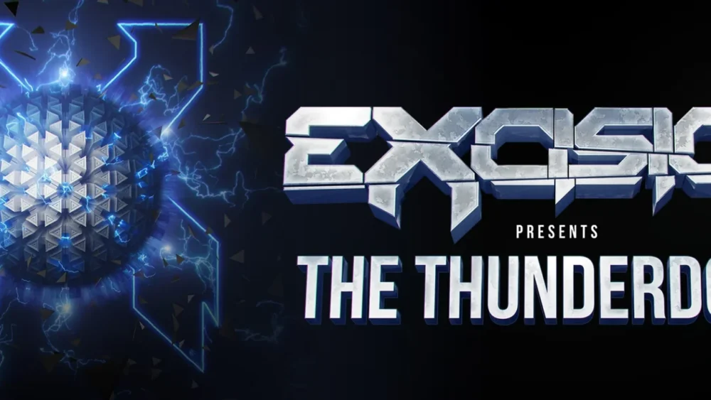 Thunderdome Excision Banner with Excision blue logo