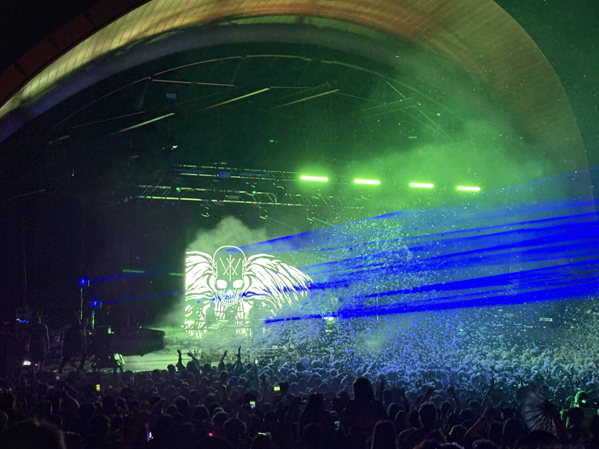Ray Volpe and Kai Wachi at Foam Wonderland with lasers