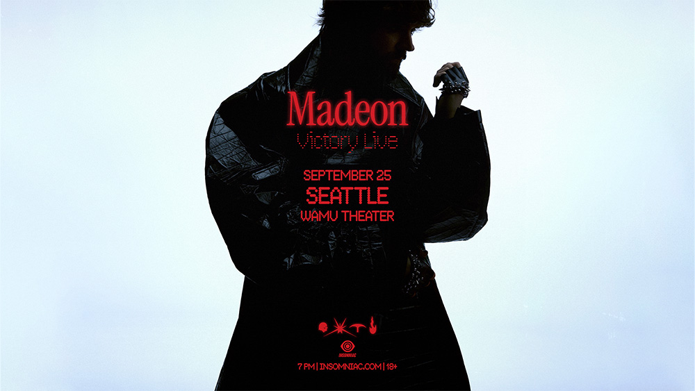 Madeon background poster for Victory Live show at WAMU on September 25
